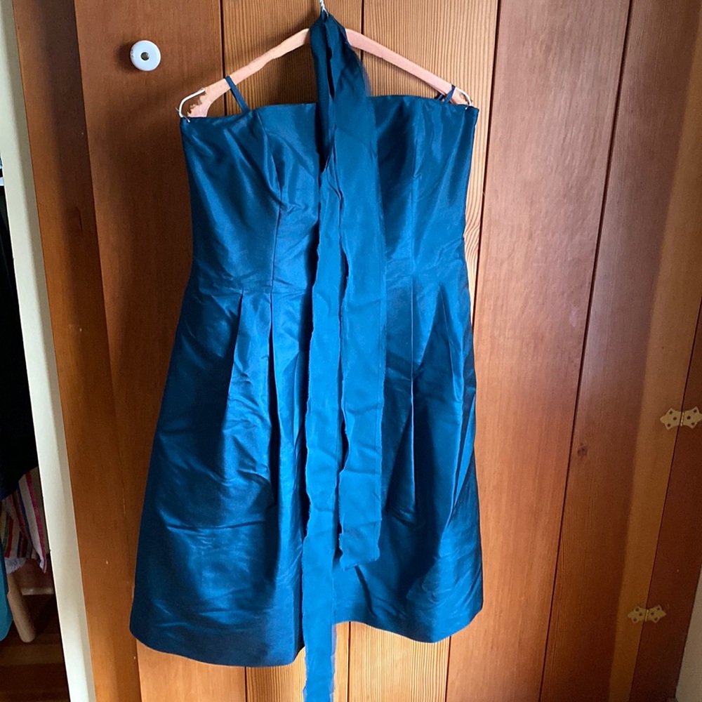 Ann Taylor Blue Strapless Bridesmaid’s Dress